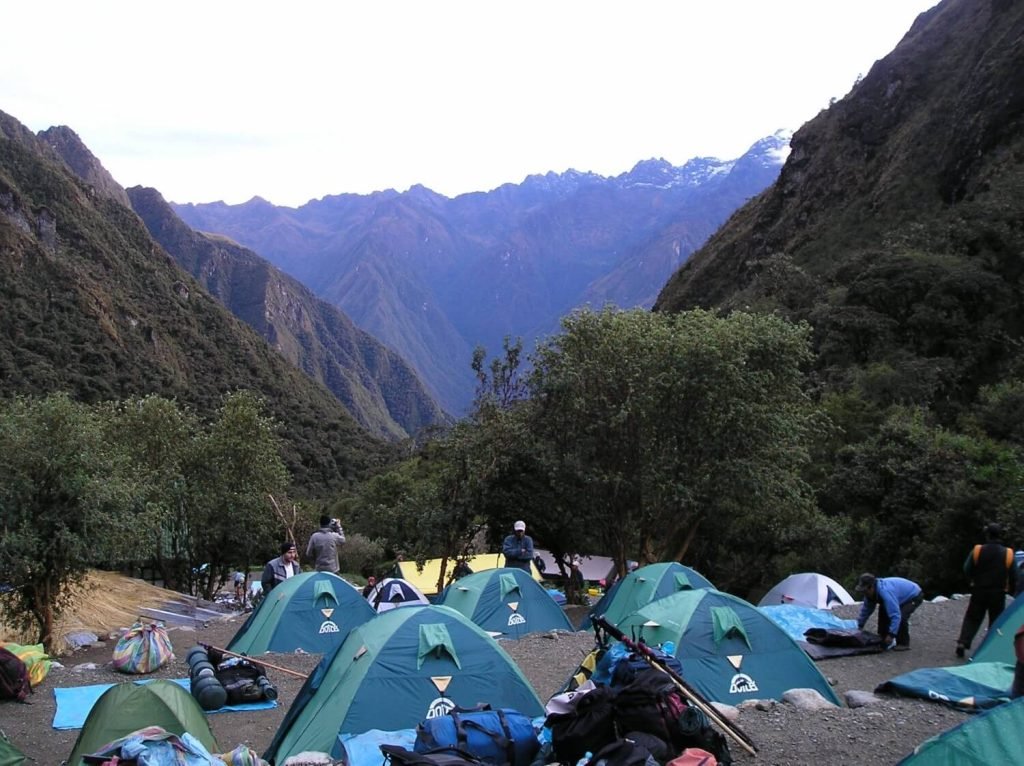 Acampar a las faldas de Machu Picchu - camino Inca