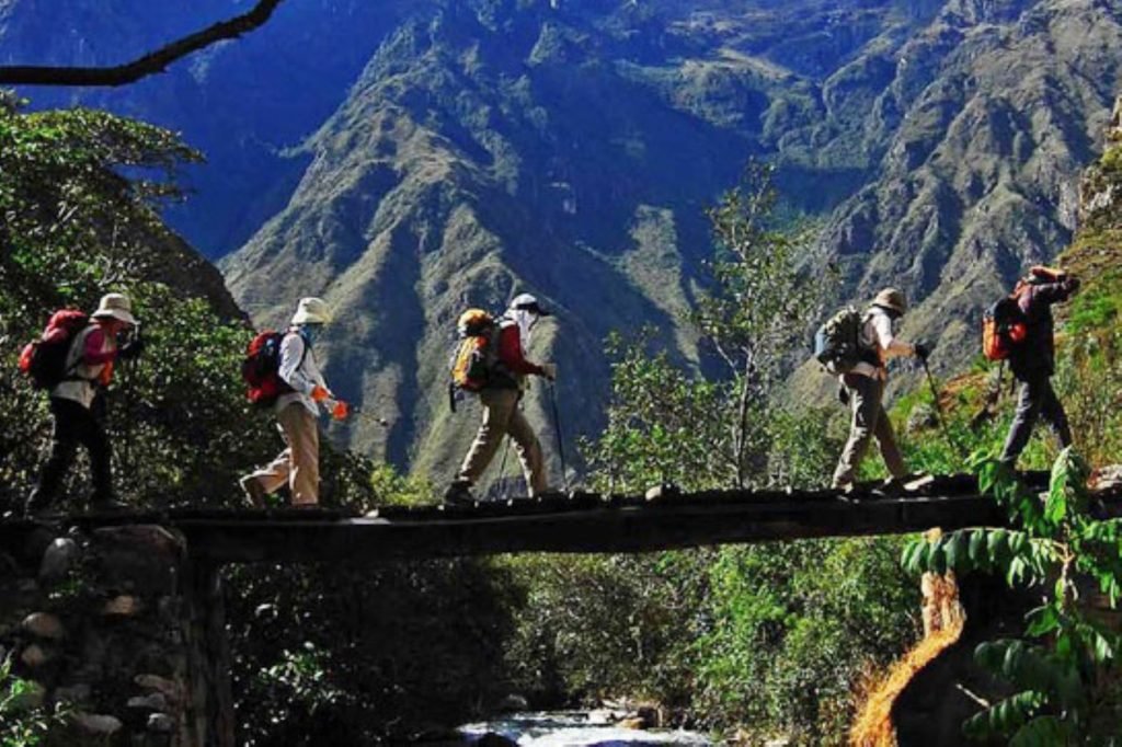 Rota da Trilha Inca para Machu Picchu