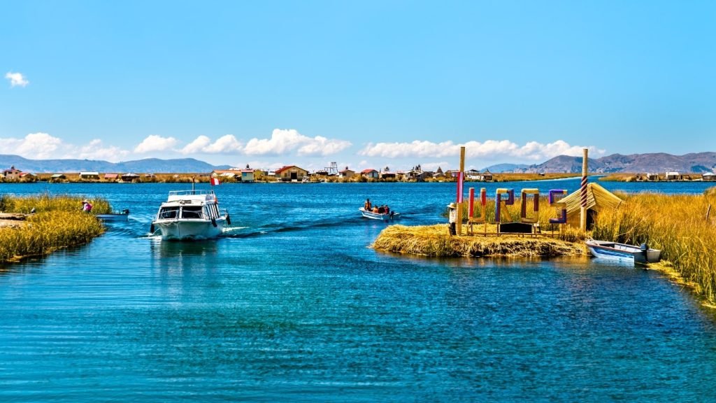 The floating islands of the Uros on Lake Titicaca