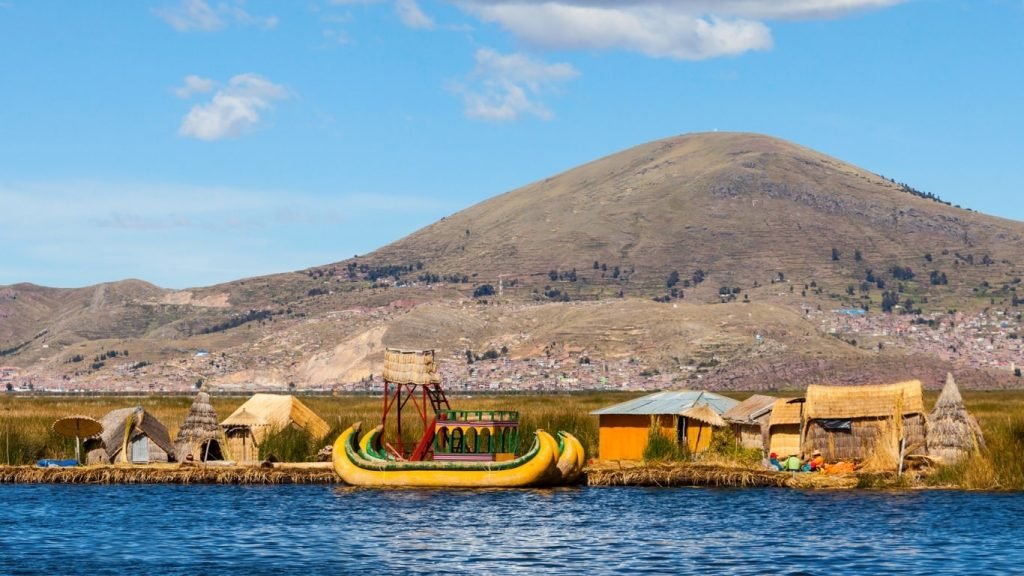 The floating islands of the Uros on Lake Titicaca