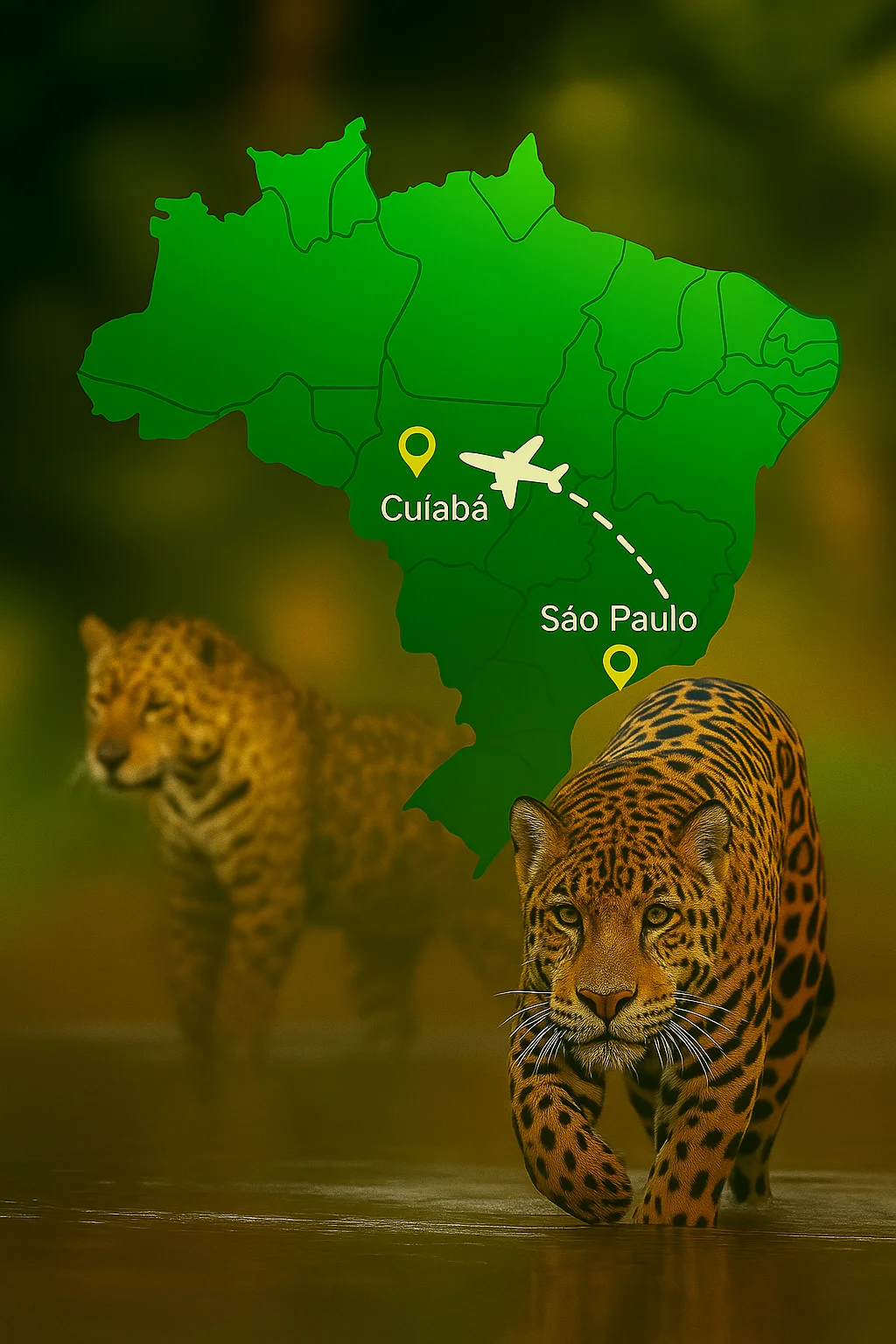 Mapa completo del Pantanal